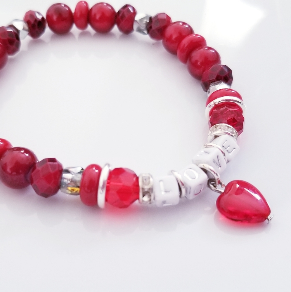 Red Love Heart Bracelet
